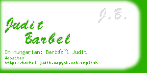 judit barbel business card